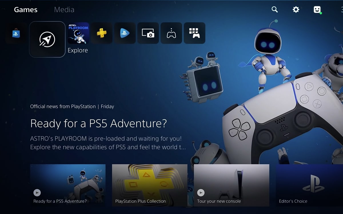 playstation 5 interface