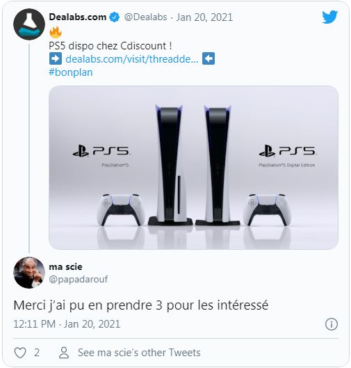 PS5 Cdiscount