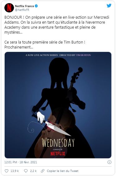 Wednesday serie Netflix Tim Burton