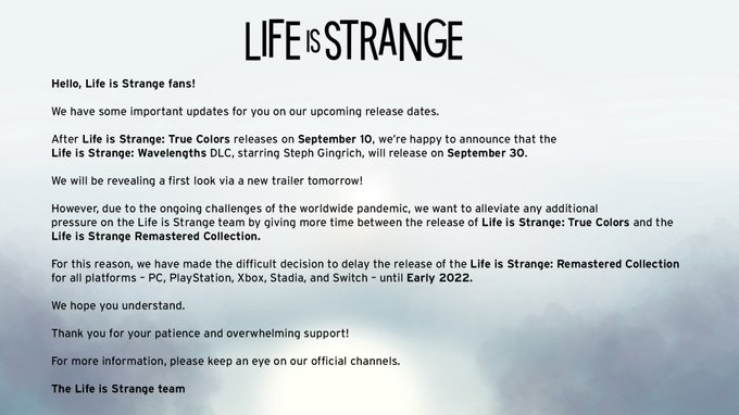 Life is Strange Twitter