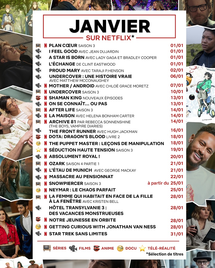 Programme Netflix janvier 2022