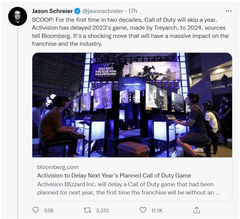 Call of Duty Jason Schreier